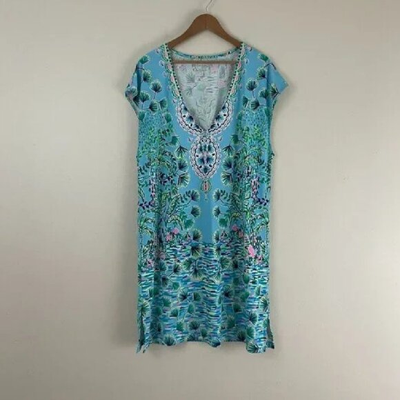 Lilly Pulitzer Talli Beach Coverup Dress in Mosaic Shells Engineer Size Medium - Picture 3 of 3